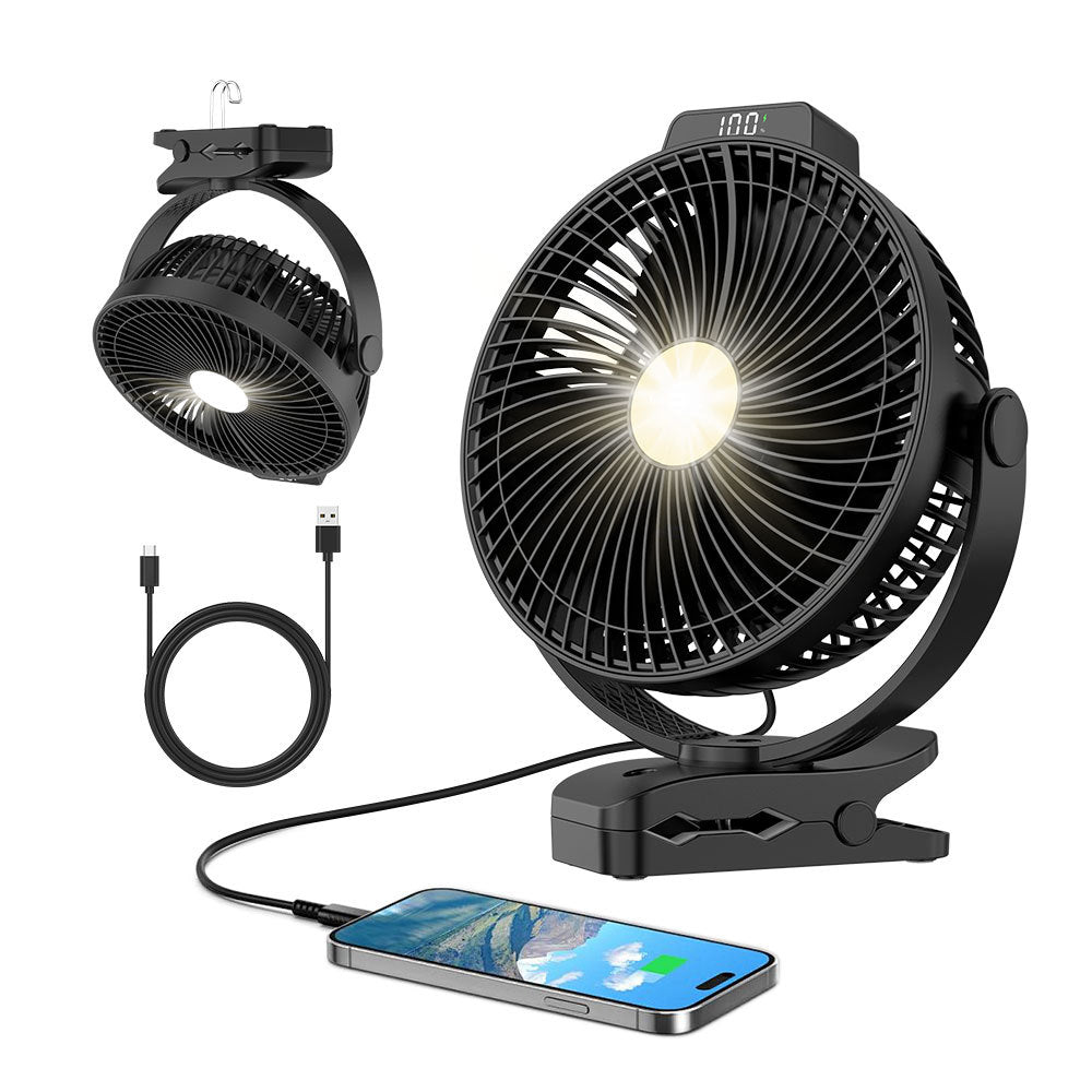 Unisex Clip-On Rechargeable Desk Fan Bowlift