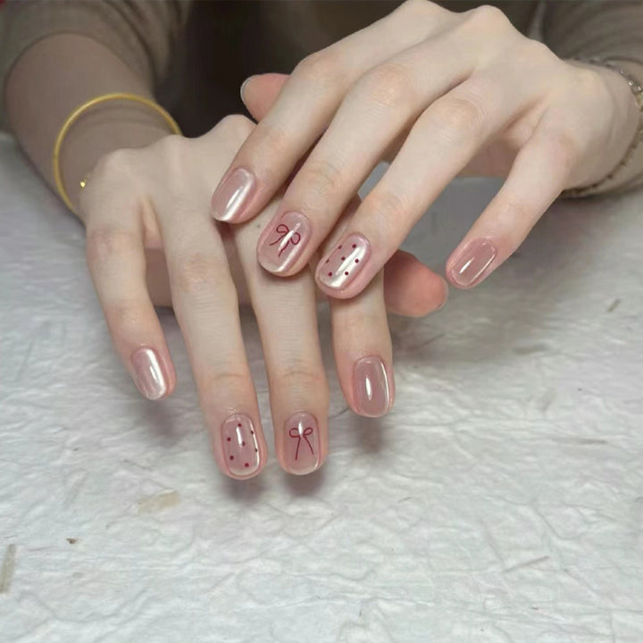 High-Gloss Gel Press-On Nails Bowlift