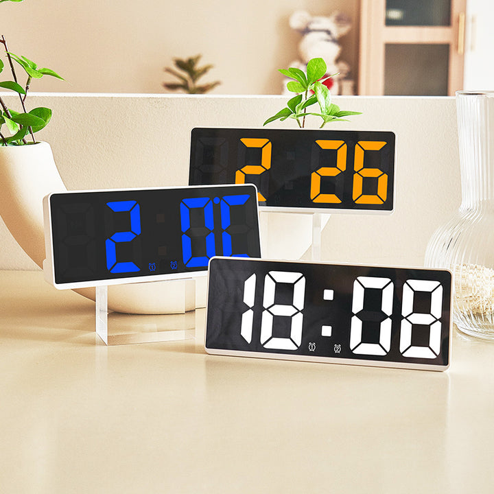 Digital LED alarm clock with large, light blue display and snooze function Bowlift