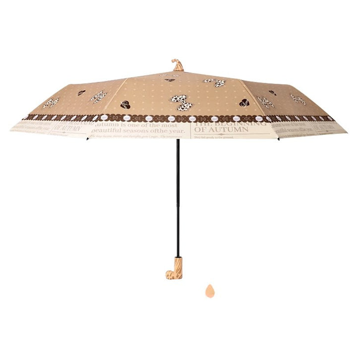 Ladies folding umbrella with playful design Bowlift