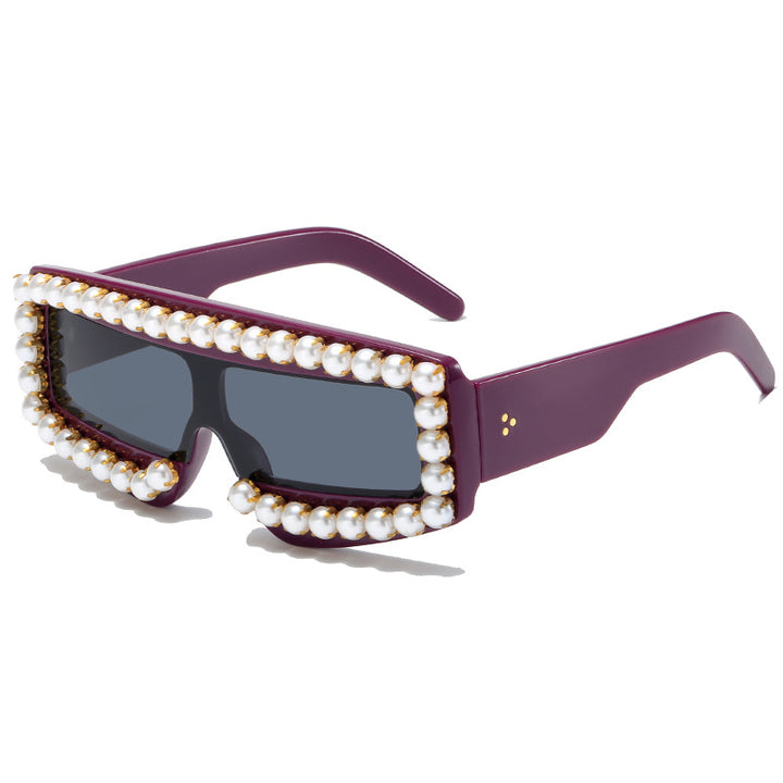 Women's fashionable sunglasses with pearl appliqués Bowlift