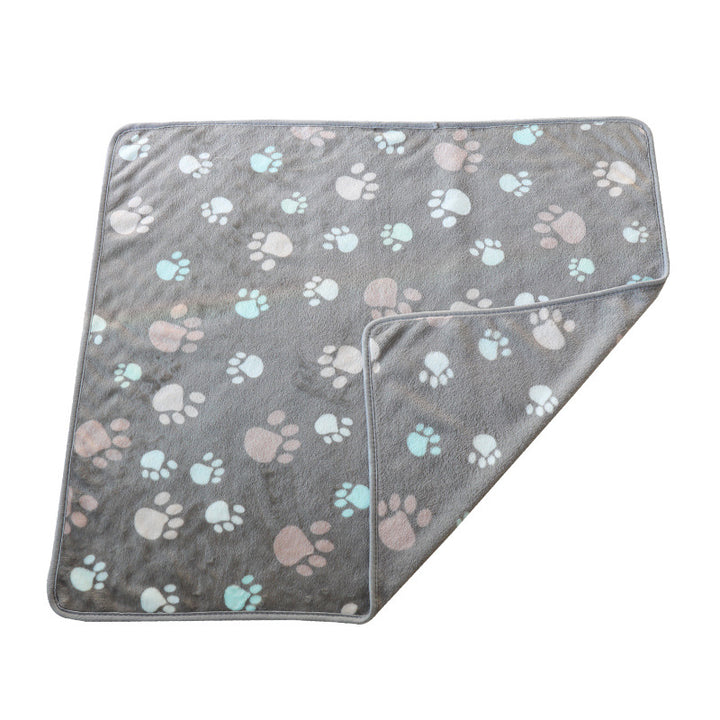 Women's Plush Pet Lounger Mat with Cute Paw Print Bowlift