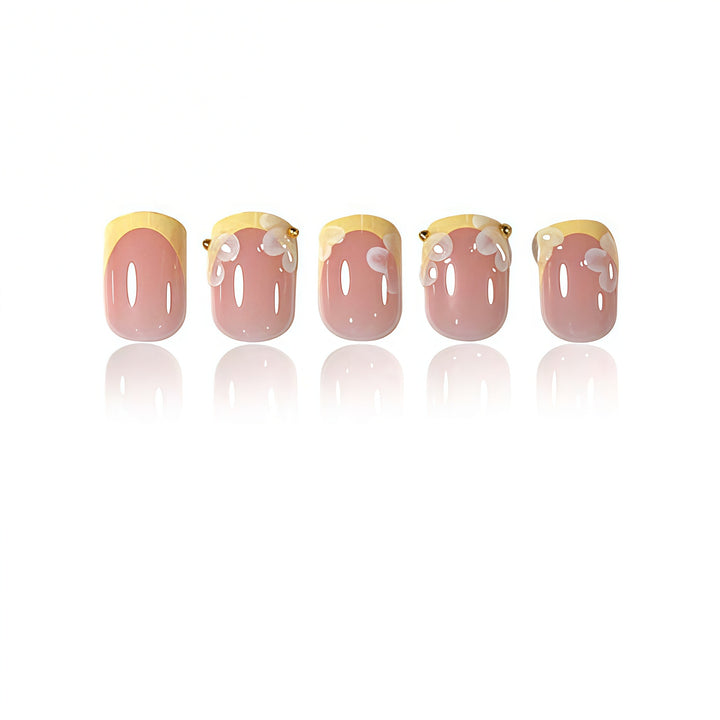 French Tip Acrylic Nail Extensions Bowlift