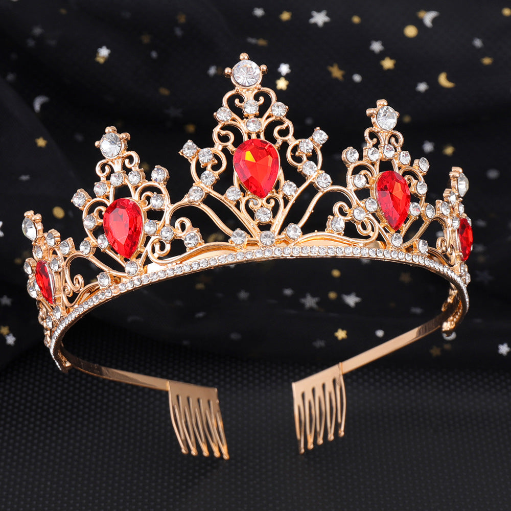 Girl crown with sparkling crystals and elegant birthday sash set Bowlift