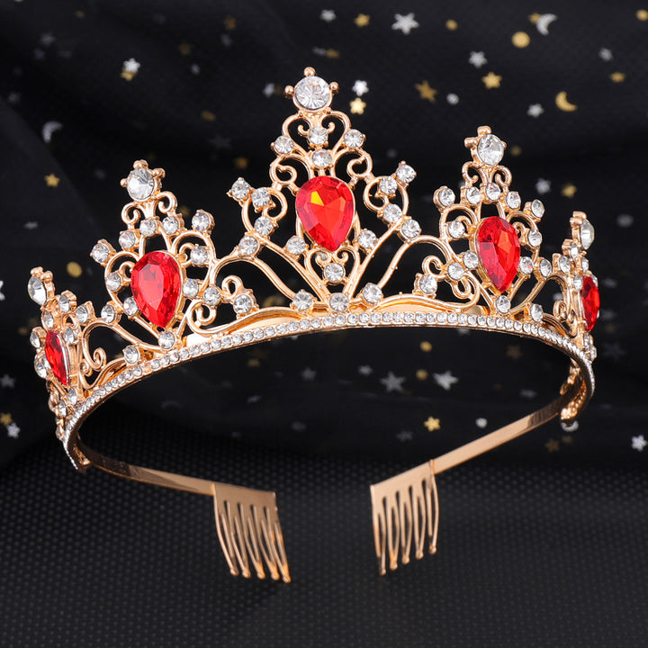 Girl crown with sparkling crystals and elegant birthday sash set Bowlift