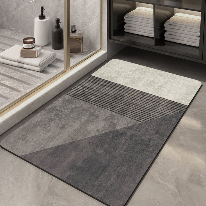 Geometric Pattern Soft Bath Mat Bowlift