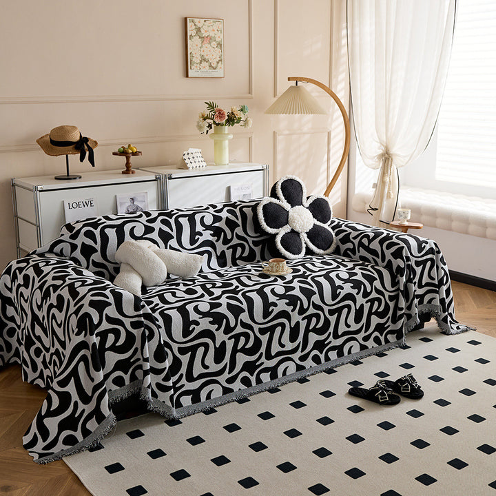 Cozy Abstract Patterned Sofa Throw Blanket