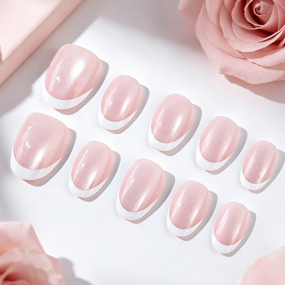 Elegant French Tip Press-On Nails Bowlift 1787542595