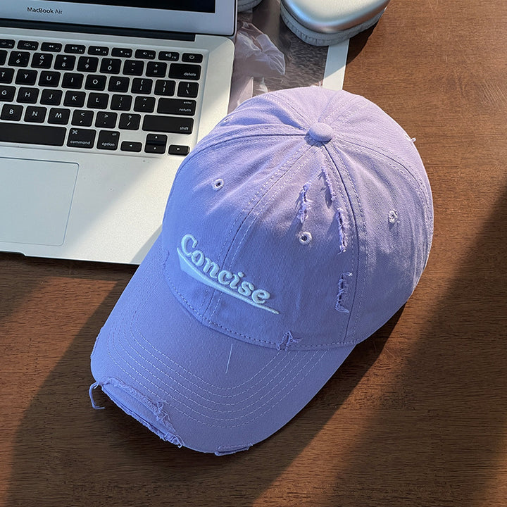 Women's Distressed Casual Cotton Cap Bowlift