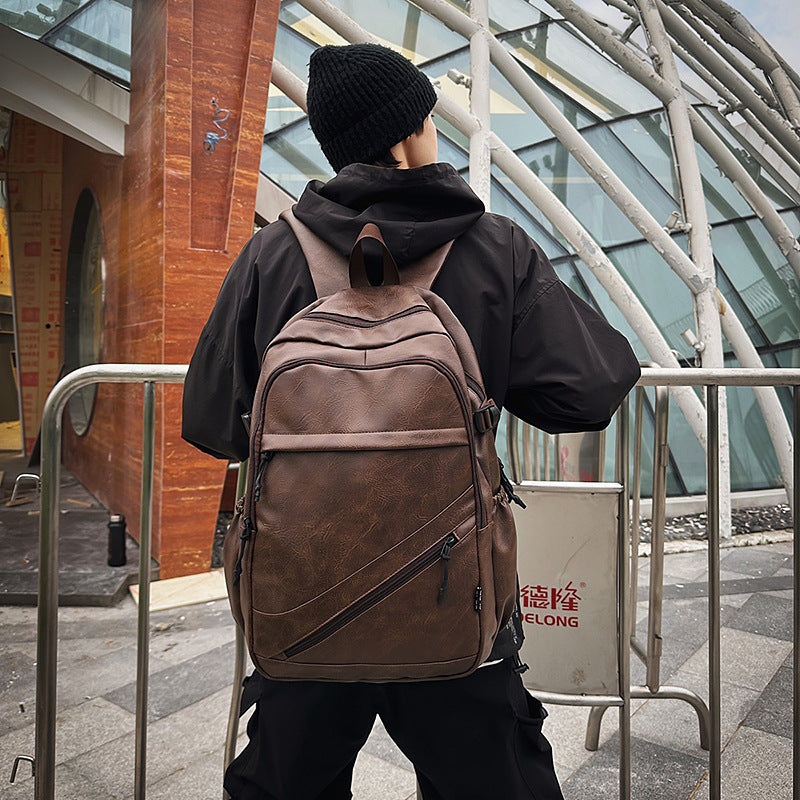 Premium Leather Laptop Backpack Bowlift