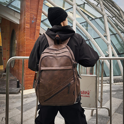 Premium Leather Laptop Backpack Bowlift