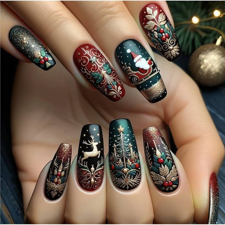 Festive Holiday Nail Art Bowlift