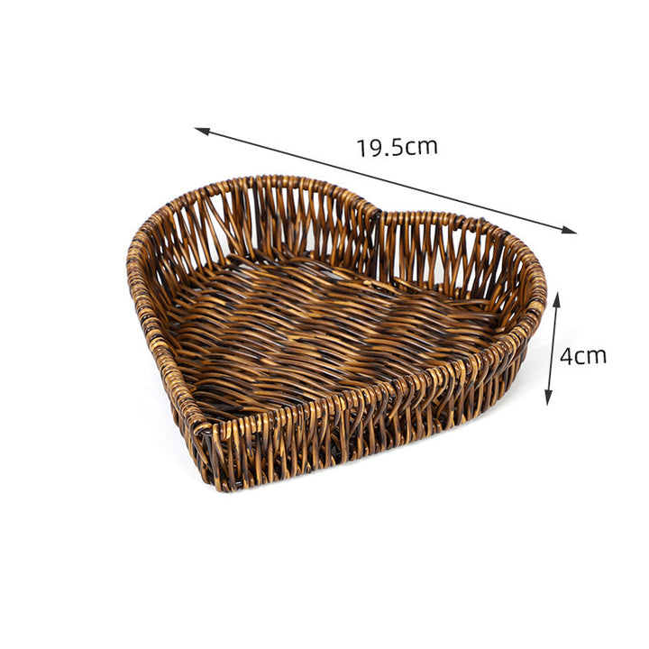 Round Woven Serving Tray Bowlift