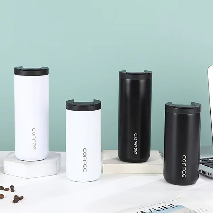 Women's insulated stainless steel coffee mug with elegant design and non-slip bottom Bowlift