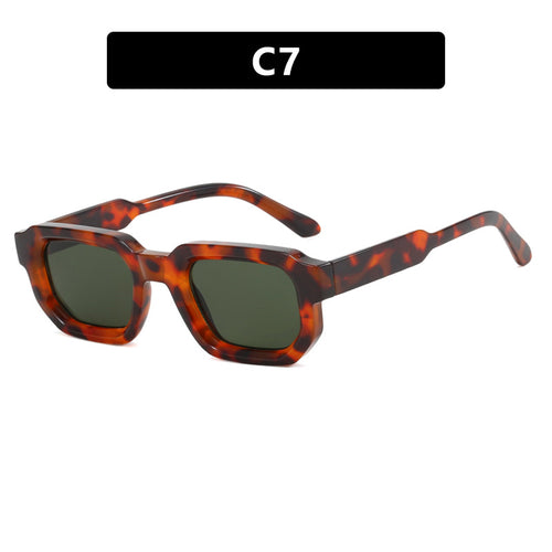 Women's geometric sunglasses with stylish transparent frame and polarized lenses Bowlift