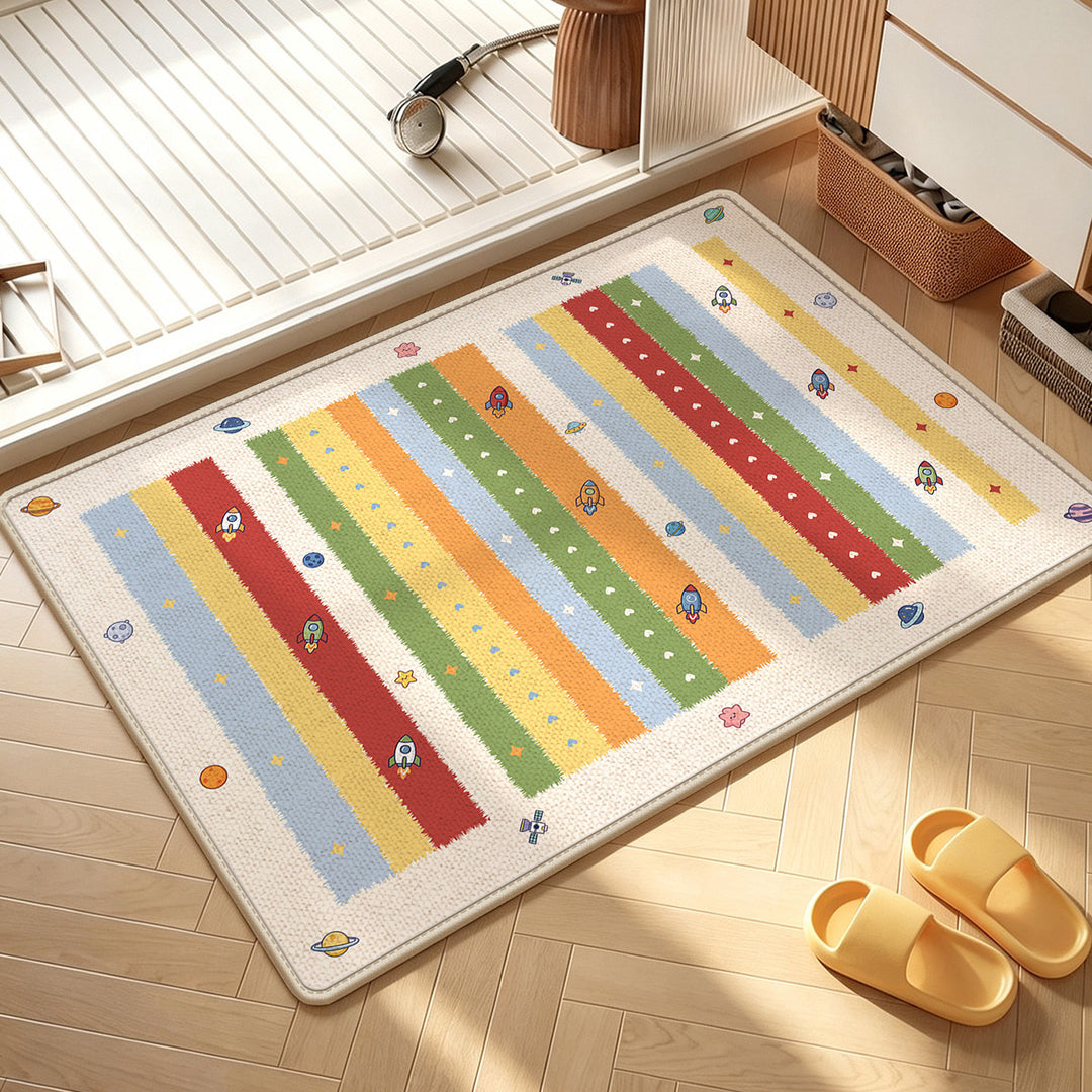 Fun Dot-Patterned Non-Slip Bathroom Mat Bowlift