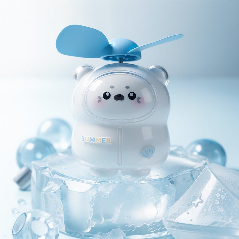 Ladies creative portable mini fan with cat motif Bowlift