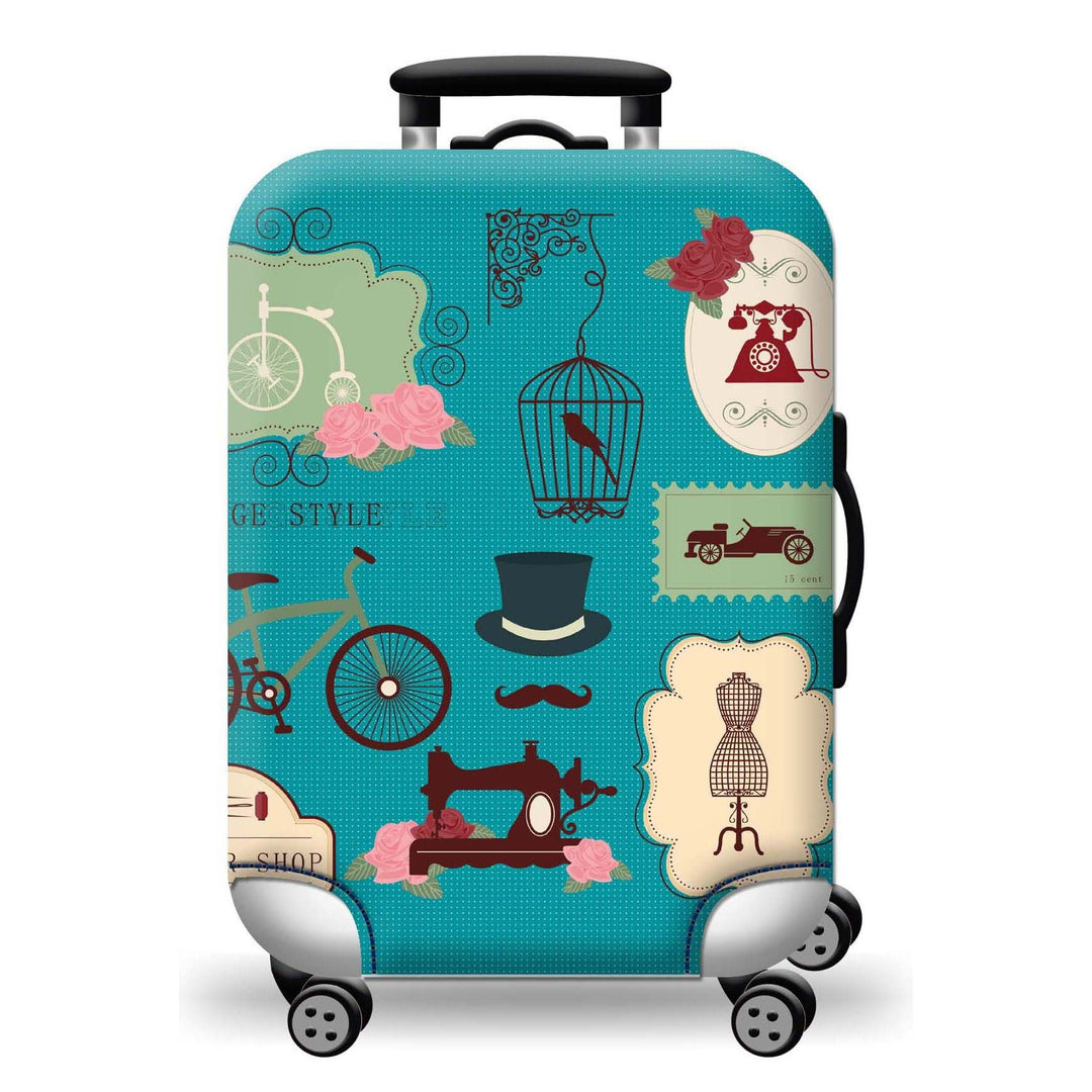 Hard Shell Luggage with Earth Design Bowlift