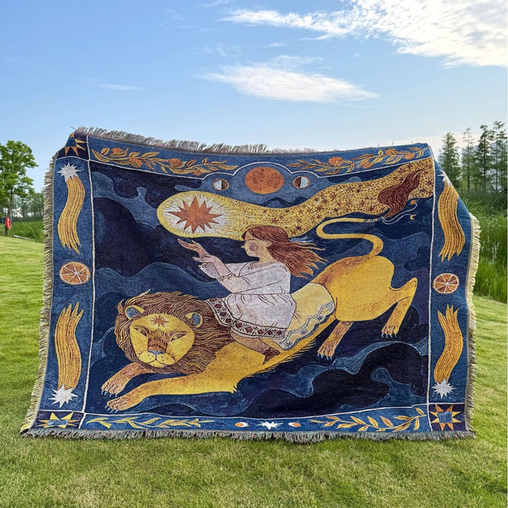 Artistic Mythical Scene Throw Blanket