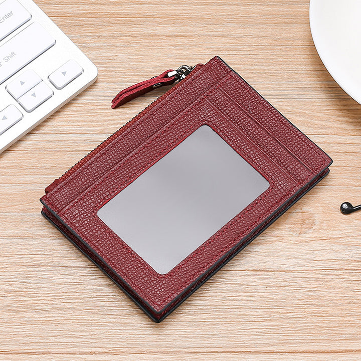 Textured Leather Card Holder