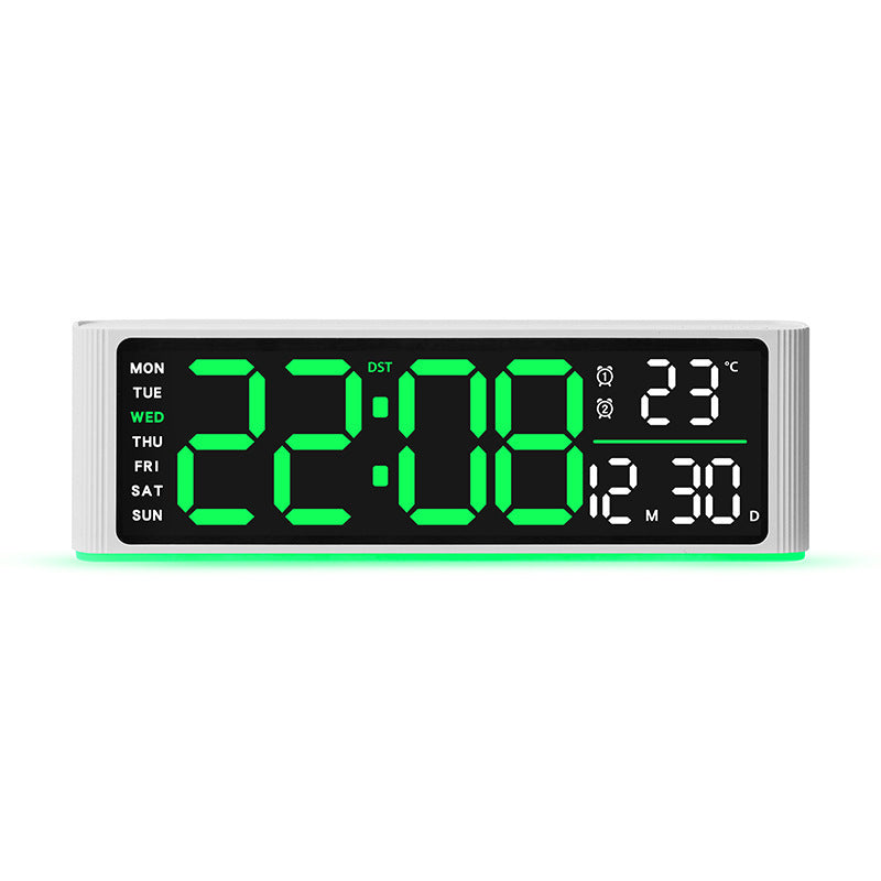 Digital LED alarm clock with temperature and day of week display Bowlift