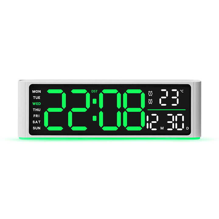 Digital LED alarm clock with temperature and day of week display Bowlift