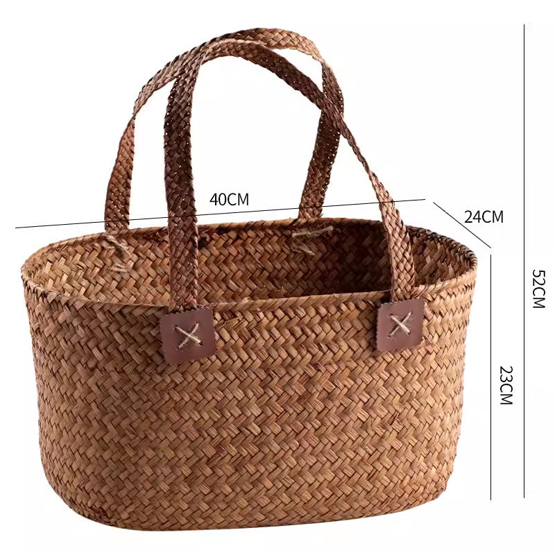 Handcrafted Woven Storage Tote Bowlift