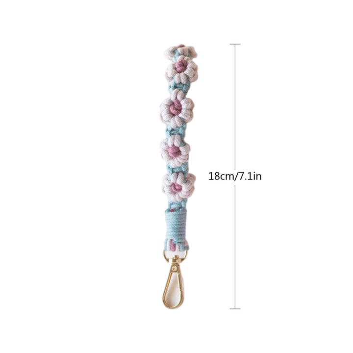Macrame Keychain Holder with Floral Design Bowlift