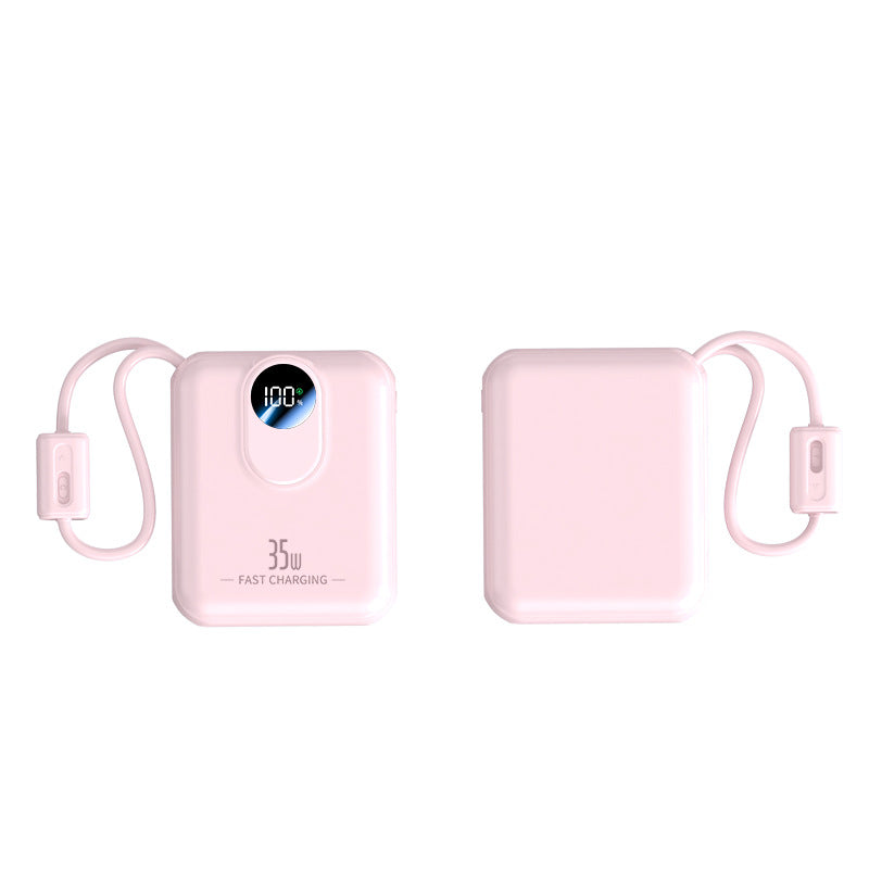 Power bank with fast charging function and integrated charging cables Bowlift