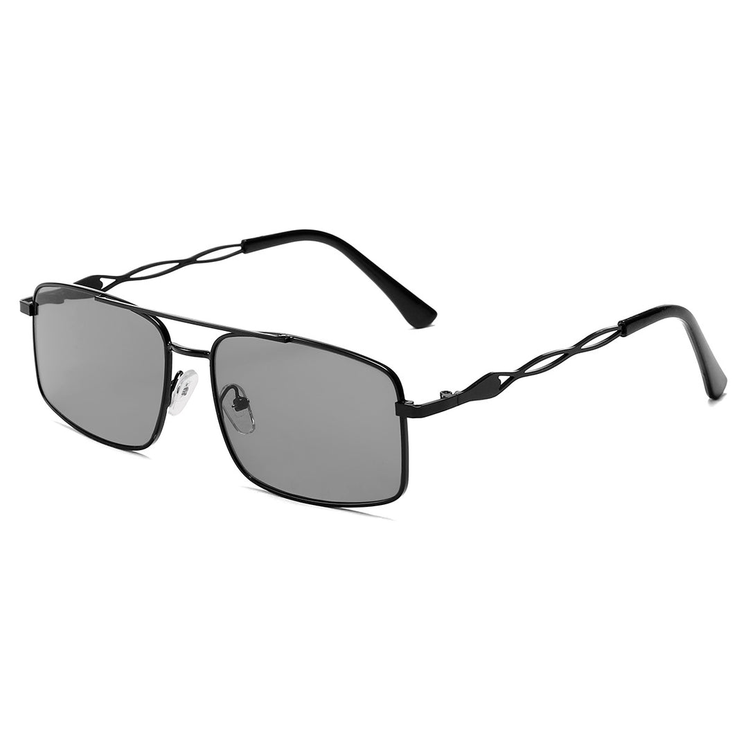 Women's sunglasses with trendy rectangular frame and yellow lenses Bowlift