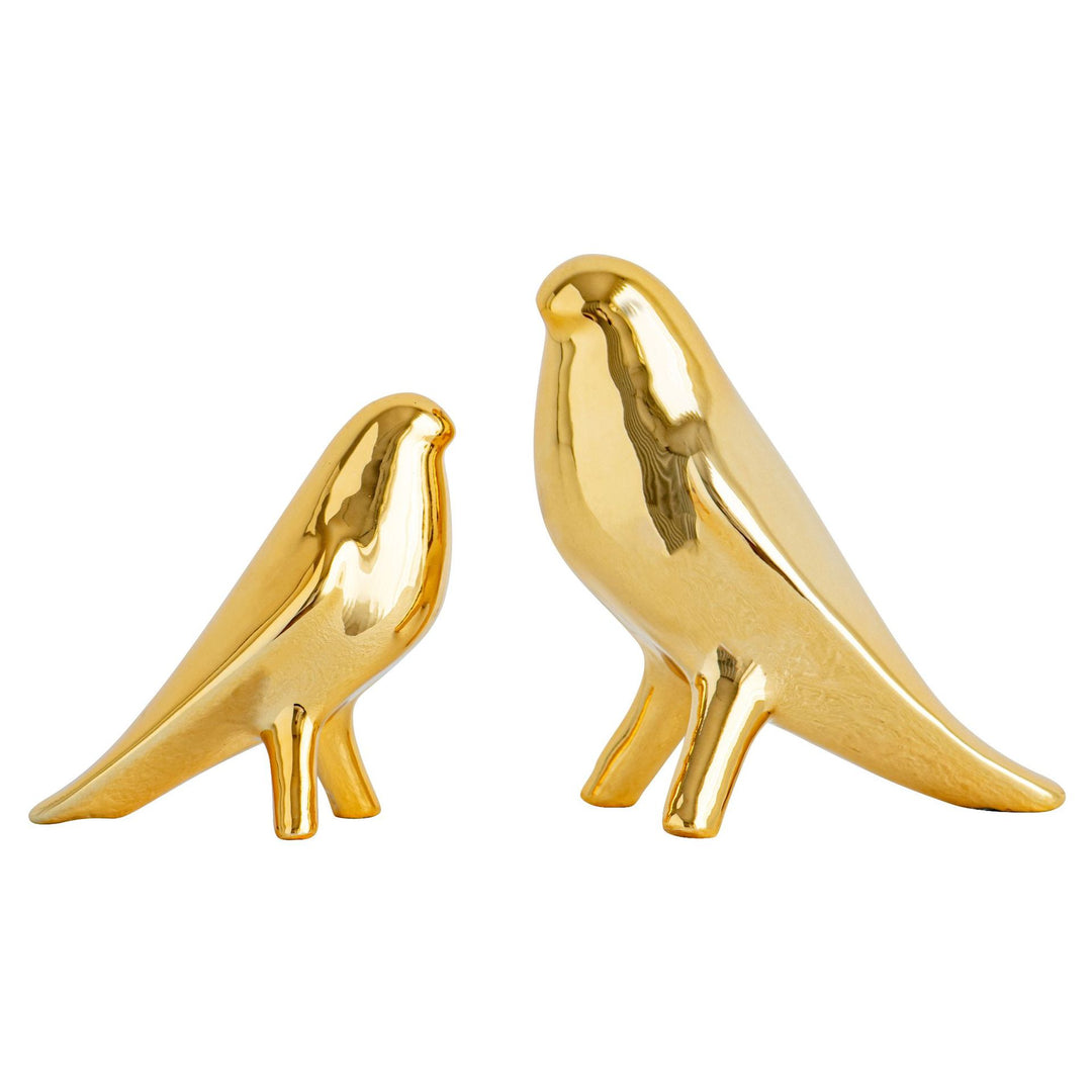 Elegant Artificial Ceramic Bird Sculpture Bowlift