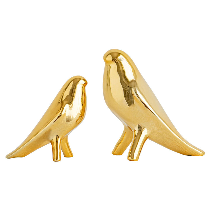 Elegant Artificial Ceramic Bird Sculpture Bowlift