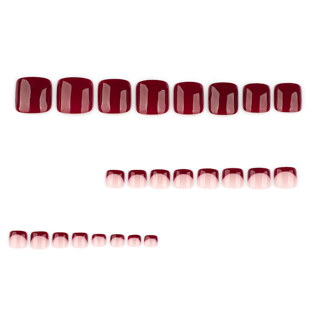 Artistic toenail design with elegant color gradient Bowlift