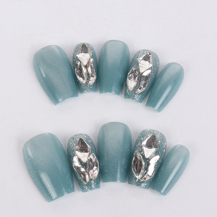 Glamorous Metallic Accent Press-On Nails