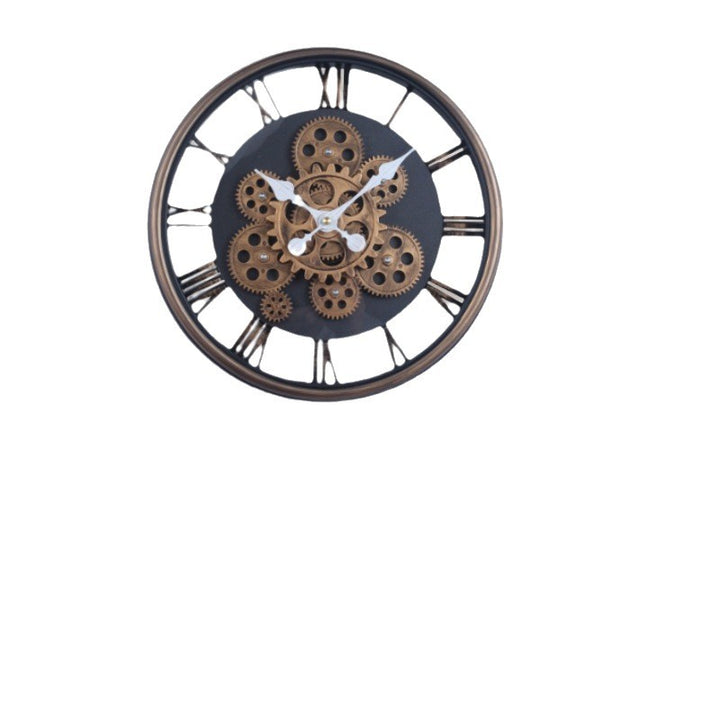 Elegant Wall Clock in Industrial Gear Design Bowlift