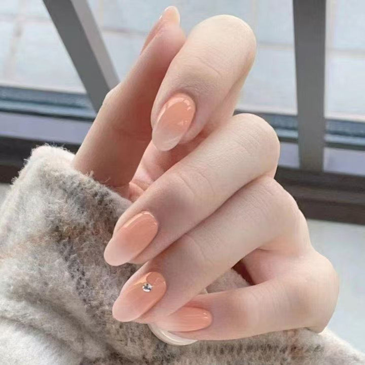Elegant Almond-Shaped Press-On Nail Extensions Bowlift