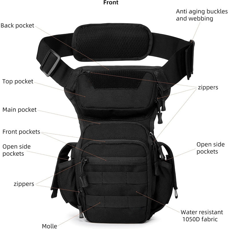 Tactical Hip Bag with Modular Storage Bowlift