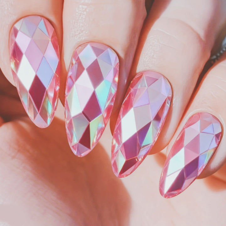 Glamorous Rhinestone-Accent Press-On Nails Bowlift