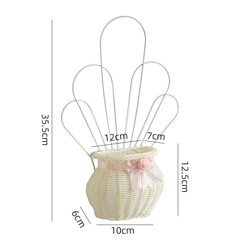 Decorative Woven Flower Basket Bowlift