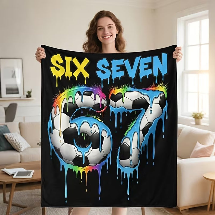 Playful Graphic Fleece Throw Blanket