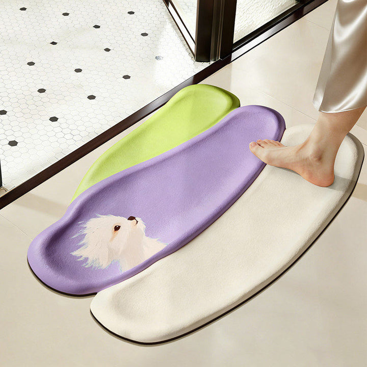 Playful Rainbow-Themed Bath Mat Bowlift