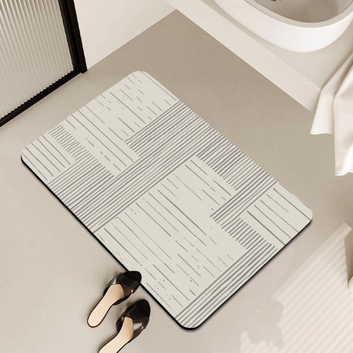 Geometric Pattern Textured Bath Mat Bowlift