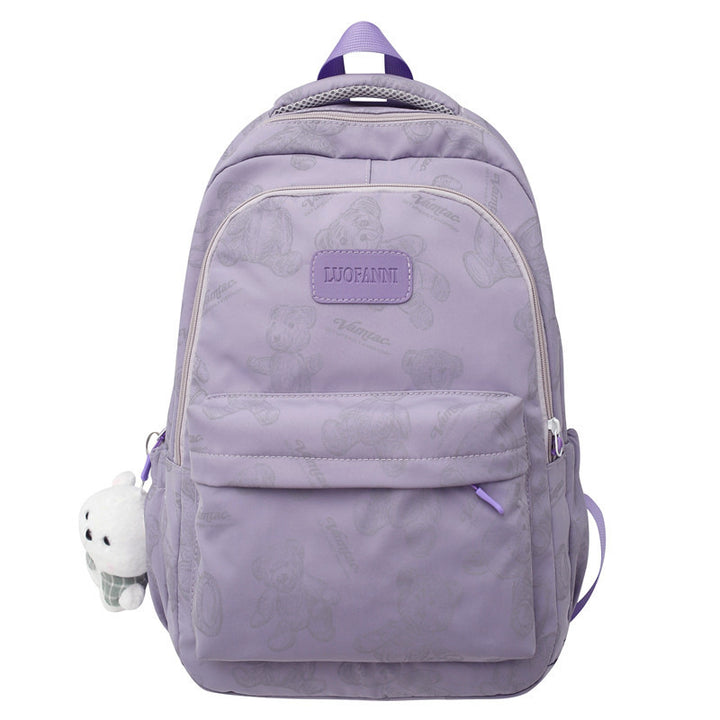 Backpack Made of Durable Nylon with Cute Bear Pattern Bowlift