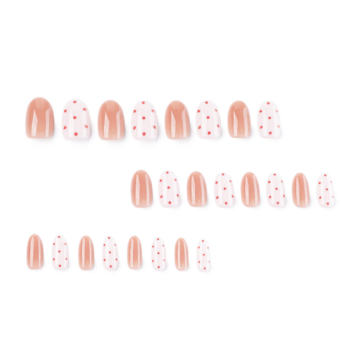 Artistic Nail Art with Delicate Dots and Gradient Bowlift