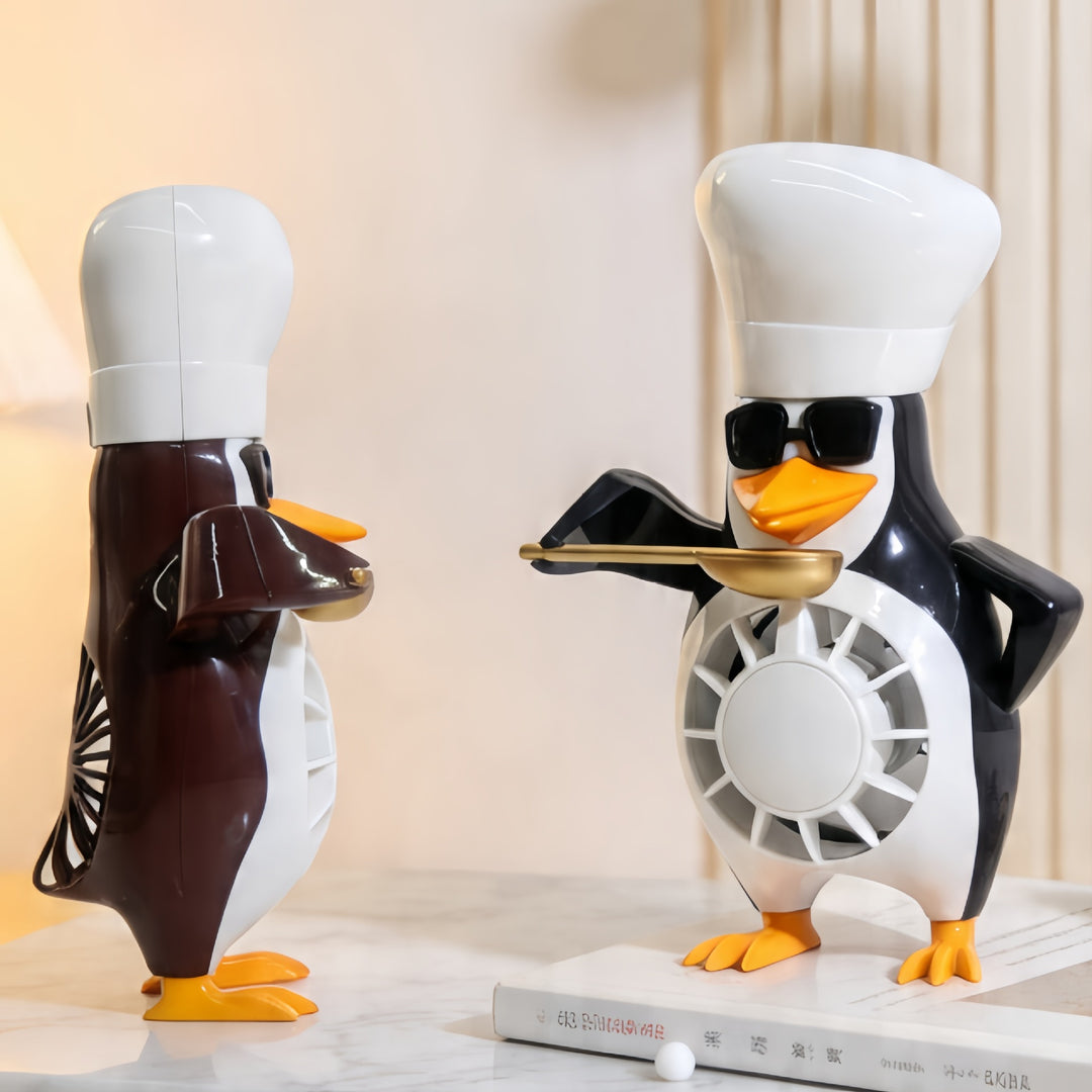 Women’s creative table fan in cute penguin design Bowlift