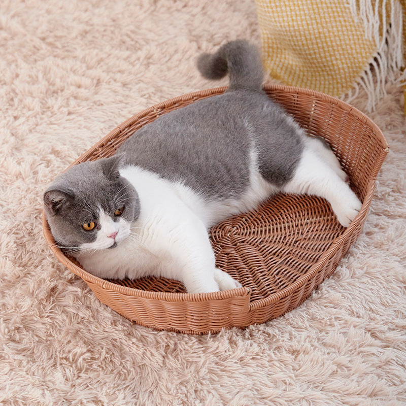 Rattan Cat Bed Bowlift
