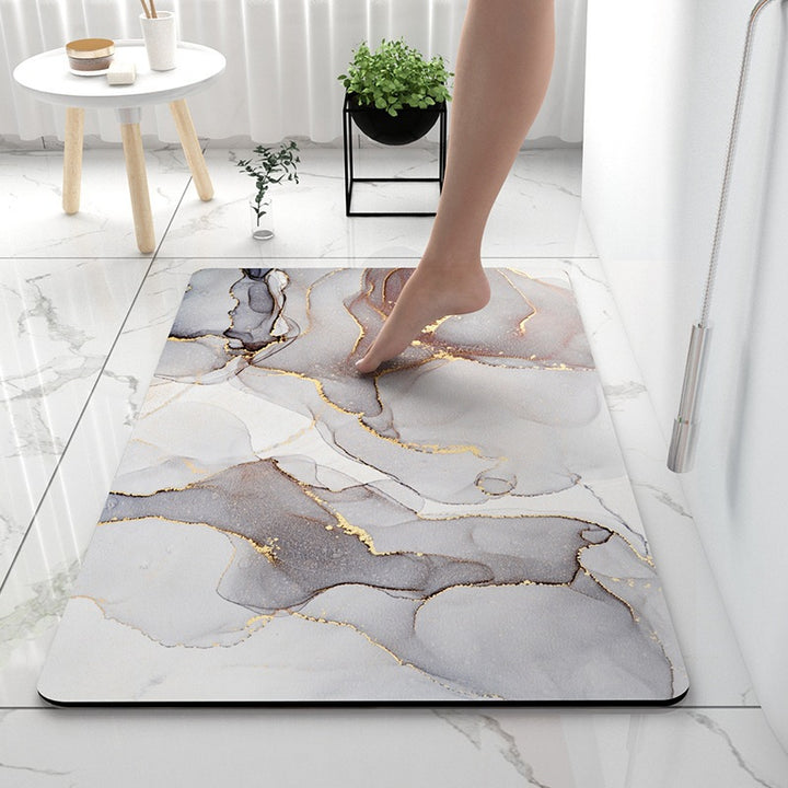 Soft Textured Abstract Bath Mat