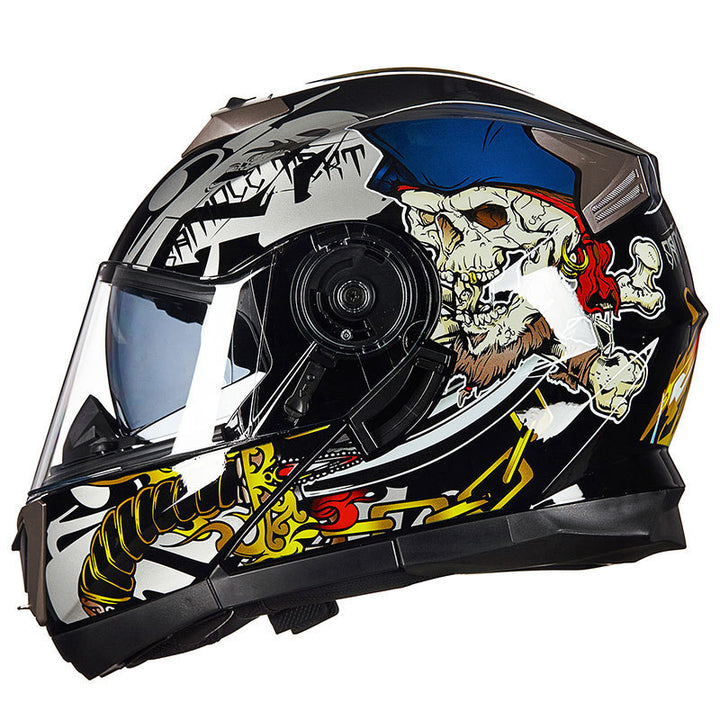 Full-Face Motorcycle Helmet with Advanced Ventilation Bowlift