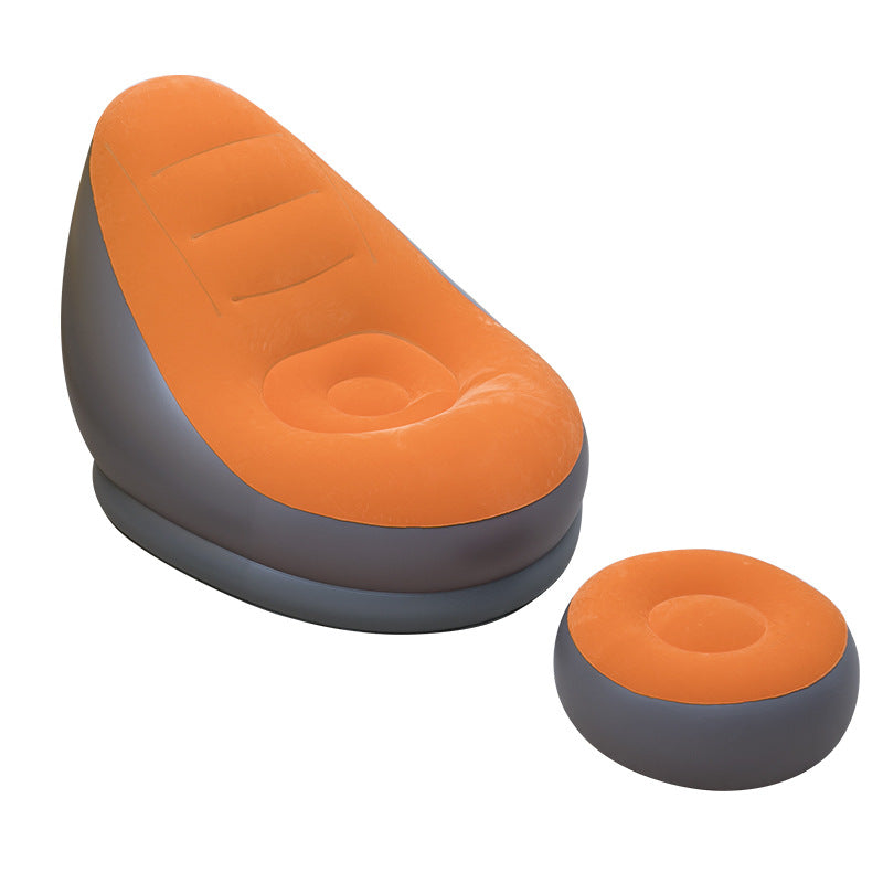 Women inflatable comfort bean bag chair with footrest Bowlift