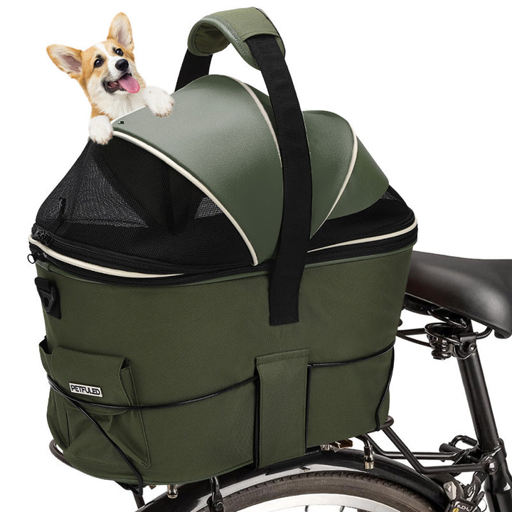 foldable insulated pet carrier bag with mesh canopy and padded handle Bowlift